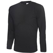 Uneek UC314 Long Sleeve Workwear T-Shirt 180g Black
