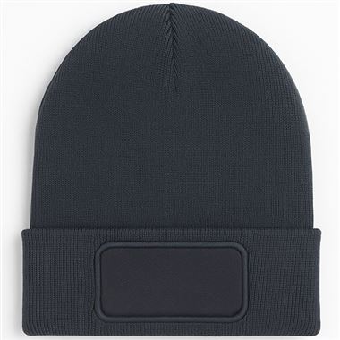 Uneek UC411 Rectangular Patch Knitted Beanie Hat