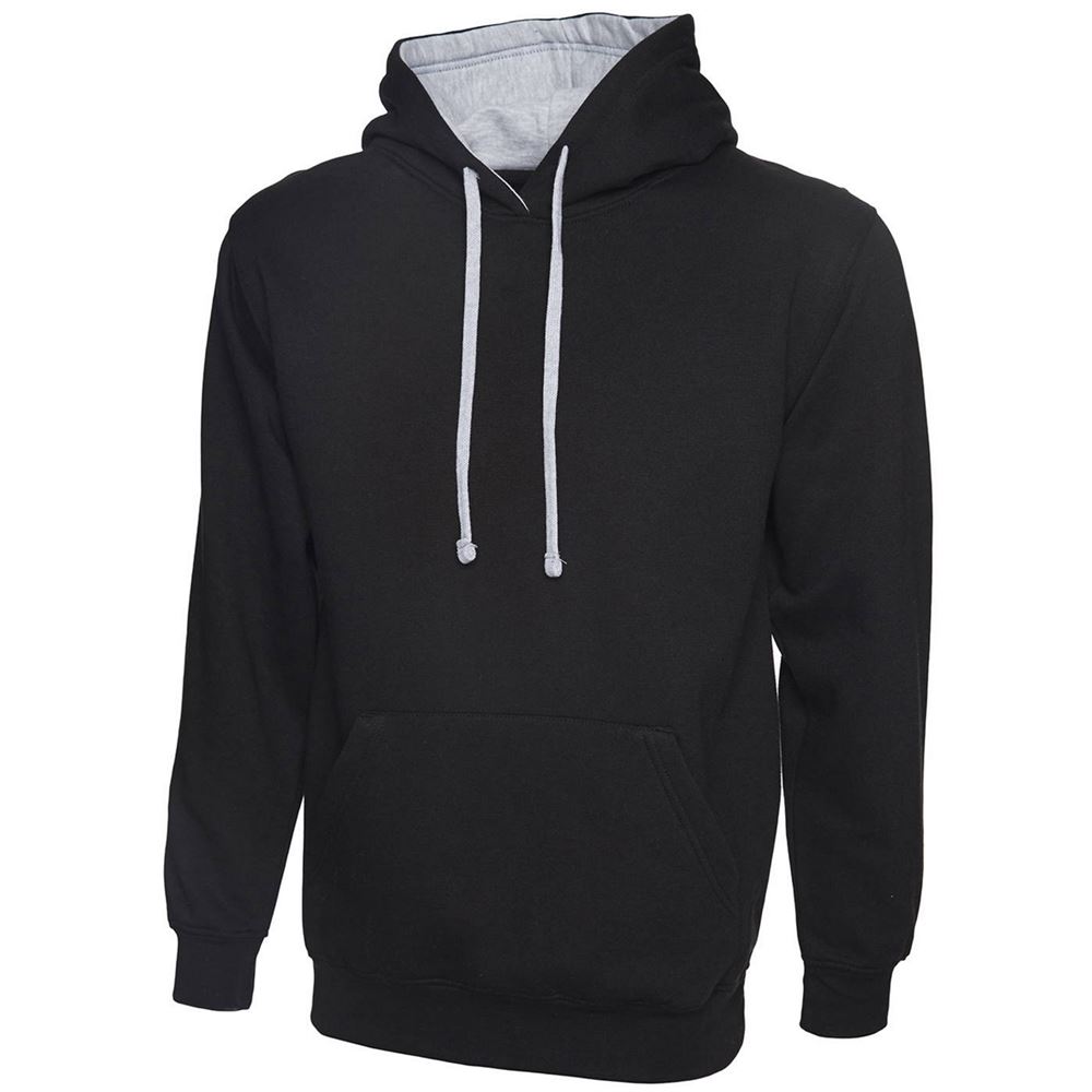 Uneek UC507 Contrast Hooded Sweatshirt | Safetec Direct