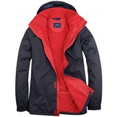 Uneek UC621 Deluxe Fleece Lined Waterproof Outdoor Jacket Navy Red