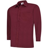 Uneek UC709 Mens Long Sleeve Poplin Shirt 120g