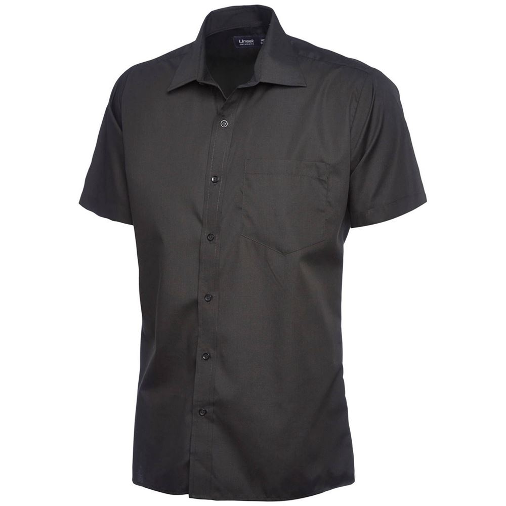 Uneek UC710 Mens Short Sleeve Poplin Shirt | Safetec Direct