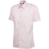 Uneek UC710 Mens Short Sleeve Poplin Shirt 120g Pink