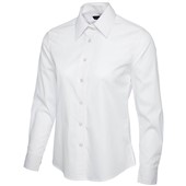 Uneek UC711 Ladies Long Sleeve Poplin Shirt 120g