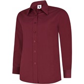 Uneek UC711 Ladies Long Sleeve Poplin Shirt 120g