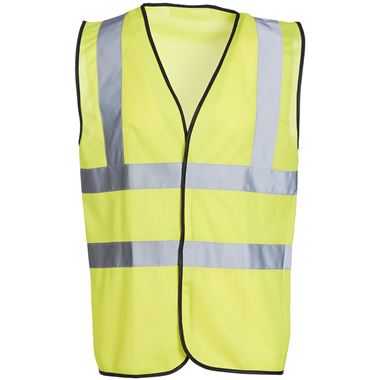 Yellow Hi Vis Vest - Conforms to Latest EN ISO 20471 Class 2