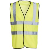 Yellow Hi Vis Vest - Fully Conforms EN ISO 20471 Class 2