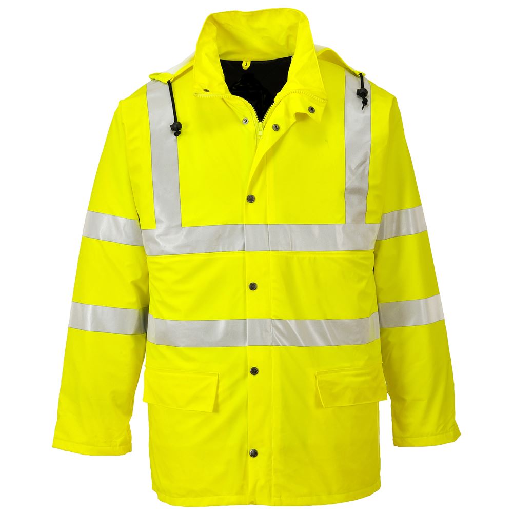 Uneek Hi Vis Contractor Padded Jacket Yellow | Safetec Direct Ltd