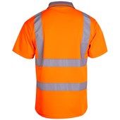Uneek UC808O Rail Orange Hi Vis Short Sleeve Polo Shirt