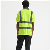 Uneek UC808Y Yellow Hi Vis Short Sleeve Polo Shirt