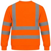 Uneek UC813O Rail Orange Hi Vis Crew Neck Sweatshirt