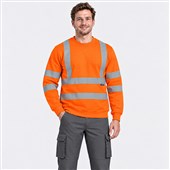 Uneek UC813O Rail Orange Hi Vis Crew Neck Sweatshirt