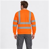 Uneek UC813O Rail Orange Hi Vis Crew Neck Sweatshirt
