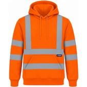 Uneek UC814O Rail Orange Hi Vis Hooded Sweatshirt