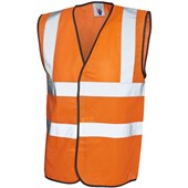 Uneek UN801 GO/RT 3279 Rail Orange Hi Vis Vest