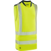 Leo Workwear Bradwell Yellow EcoViz Performance Sleeveless Hi Vis T-Shirt