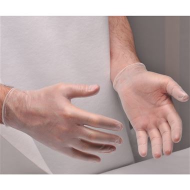 Vinyl Powder Free Disposable Gloves Clear AQL1.5 Box100 Vinyl Powder Free Disposable Gloves Clear AQL1.5 Box100