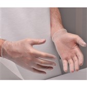 Vinyl Powder Free Disposable Gloves Clear AQL1.5 Box100 - Size XL