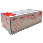 Vinyl Powder Free Disposable Gloves Clear AQL1.5 Box100 - Size XL