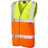 Leo Workwear Tarka Yellow/Orange EcoViz Two Tone Hi Vis Vest