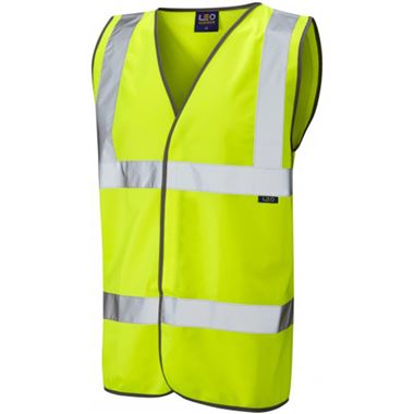 Leo Workwear Tarka Yellow EcoViz Hi Vis Vest