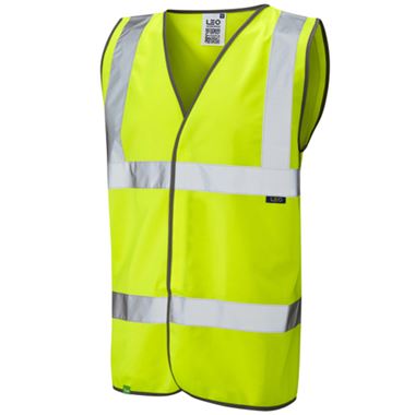 Leo Workwear Tarka Yellow EcoViz Hi Vis Vest