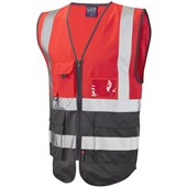 Leo Workwear Lynton W11 Zipped Two Tone Hi Vis Superior Waistcoat