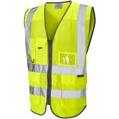 Leo Workwear Cobbaton Yellow Coolviz Superior Mesh Hi Vis Vest 