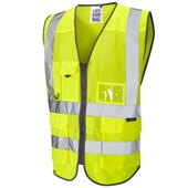 Leo Workwear Cobbaton Yellow EcoViz Coolviz Superior Mesh Hi Vis Vest