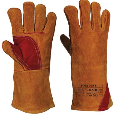 Portwest A530 Reinforced Welding Gauntlet Brown