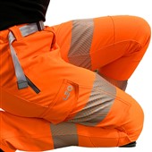 Leo Workwear Starcross Orange EcoViz Stretch Women's Hi Vis Work Trouser 