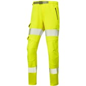 Leo Workwear Starcross Yellow EcoViz Stretch Women's Hi Vis Work Trouser 