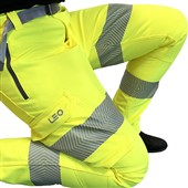 Leo Workwear Starcross Yellow EcoViz Stretch Women's Hi Vis Work Trouser 