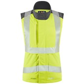 Leo Workwear Beckland Yellow Women's Performance+ EcoViz Fleece Lined Padded Hi Vis Bodywarmer