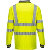 Portwest S271 Yellow Polycotton Long Sleeved Hi Vis T Shirt