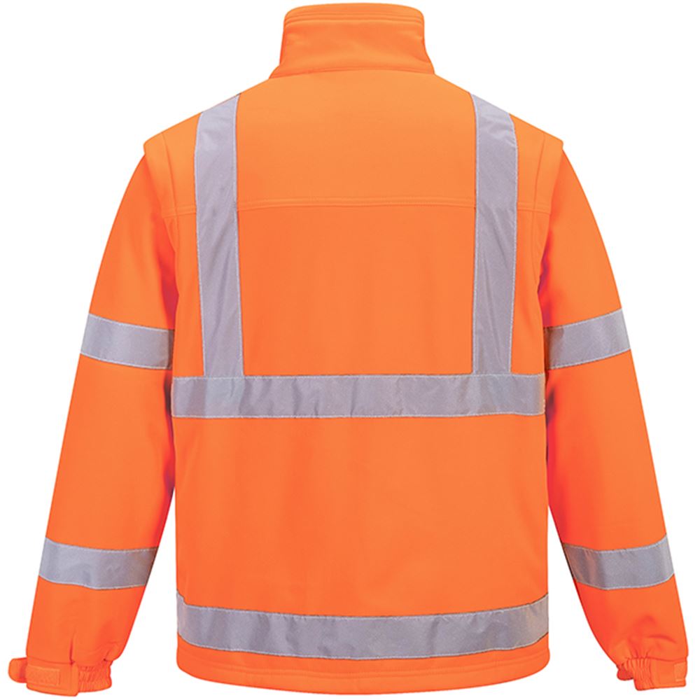 Portwest S428 Orange Hi Vis 2-in-1 Softshell Jkt | Safetec Direct