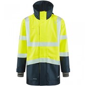 Leo Workwear Yellow EcoViz Waterproof Breathable 3-in-1 Hi Vis Clovelly Jacket with Torrington Bodywarmer
