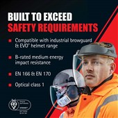 JSP EVOGuard C2 Industrial K&N Anti Scratch Anti Mist Visor Kit (Fits with EVOGuard & EVO Safety Helmets) - ADA250-060-000
