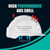JSP EVOLite Safety Helmet - Mid Peak - Vented - Wheel Ratchet - AJB170-000-100