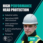 JSP EVO2 Safety Helmet - Mid Peak - Electrical Insulation Non Vented - Slip Ratchet - AJE030-000-100