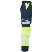 Leo Workwear Winswell EcoViz Women's Yellow Stretch Hi Vis Cargo Trouser