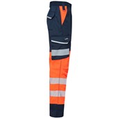 Leo Workwear Winsford EcoViz Orange Stretch Hi Vis Cargo Trouser