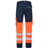 Leo Workwear Winsford EcoViz Orange Stretch Hi Vis Cargo Trouser