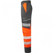 Leo Workwear Winsford EcoViz Orange Stretch Hi Vis Cargo Trouser