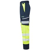Leo Workwear Winsford EcoViz Yellow Stretch Hi Vis Cargo Trouser