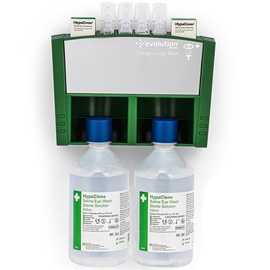 Evolution Eye Wash Complete Bottle Station (2 x 500ml Bottles & 8 x 20ml Pods)