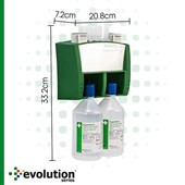 Evolution Eye Wash Complete Bottle Station (2 x 500ml Bottles & 8 x 20ml Pods)