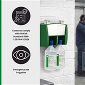 Evolution Eye Wash Complete Bottle Station (2 x 500ml Bottles & 8 x 20ml Pods)