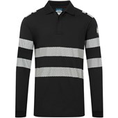 Portwest Modaflame PW3 FR733 Inherent Flame Retardant Anti Static Arc Flash Hi Vis Long Sleeve Polo Shirt