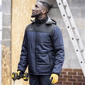 JCB Water Repellent Padded Jacket with Hood